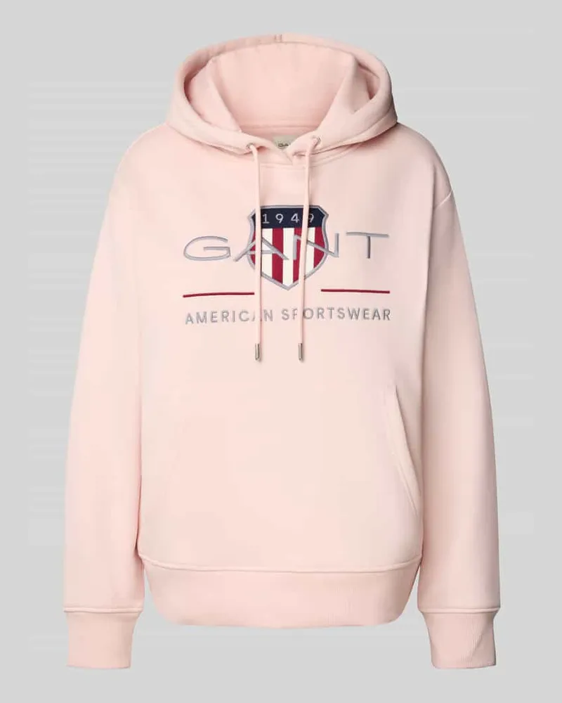Gant Hoodie mit Label-Stitching Modell 'ARCHIVE SHIELD Rosa
