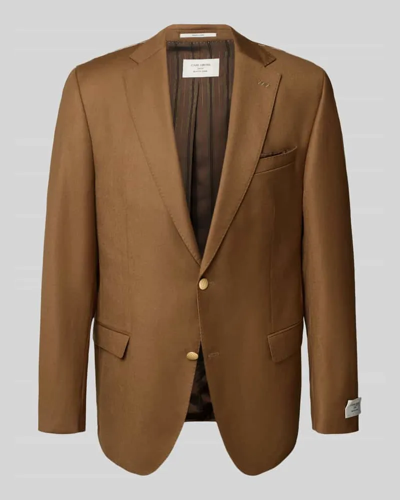 Carl Gross Regular Fit 2-Knopf-Sakko aus Schurwoll-Kaschmir-Mix Modell 'TASSILO Camel