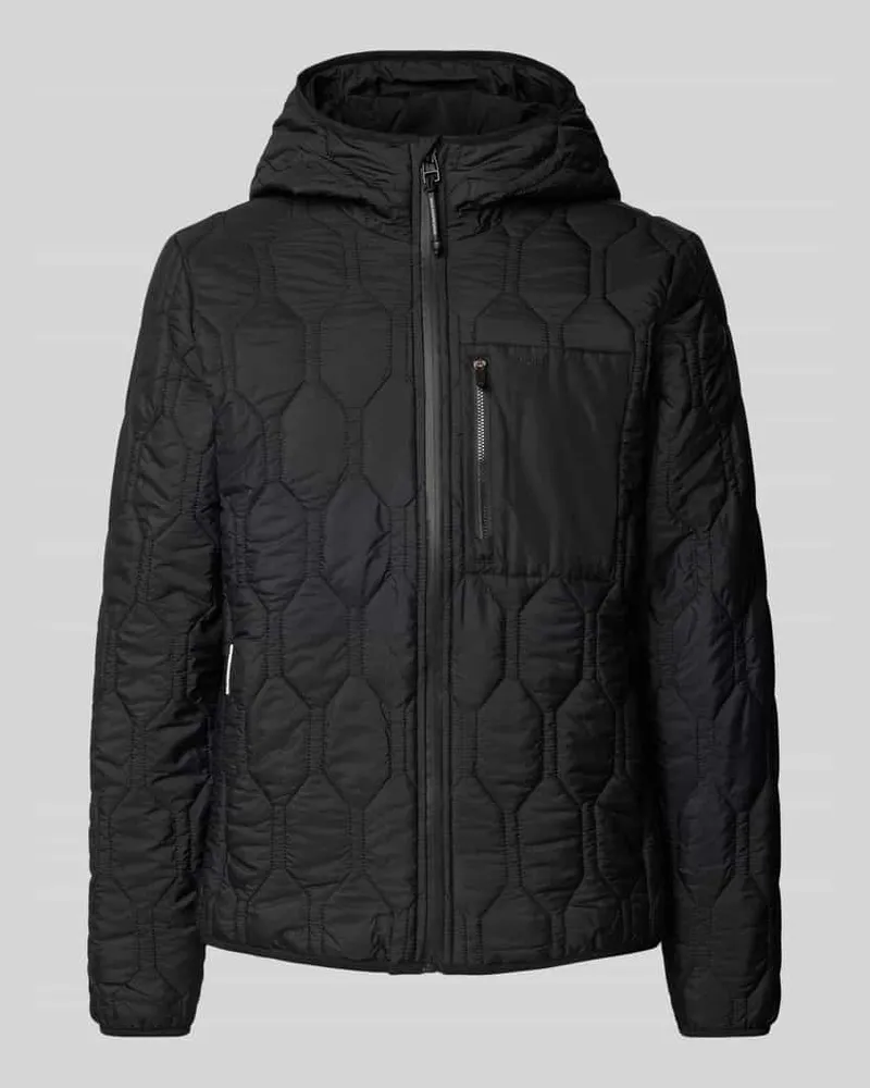 khujo Steppjacke in unifarbenem Design Modell 'Ruet Black