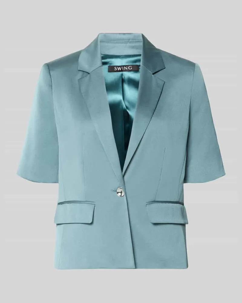 Swing Slim Fit Blazer mit 1/2-Arm Petrol