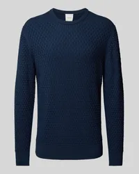 Calvin Klein Strickpullover mit Strukturmuster Blau