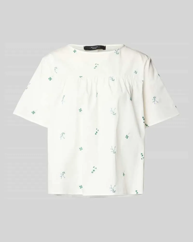 Max Mara T-Shirt mit Rundhalsausschnitt Modell 'EDITTA Weiss