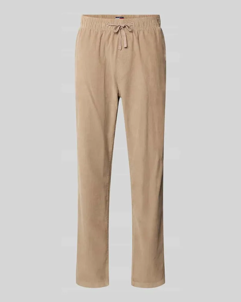 Tommy Hilfiger Tapered Cordhose aus reiner Baumwolle Modell 'ISAAC Beige