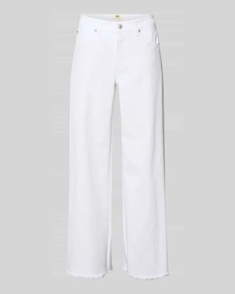 MAC Jeans Jeans mit Fransen Modell 'Nevada Weiss