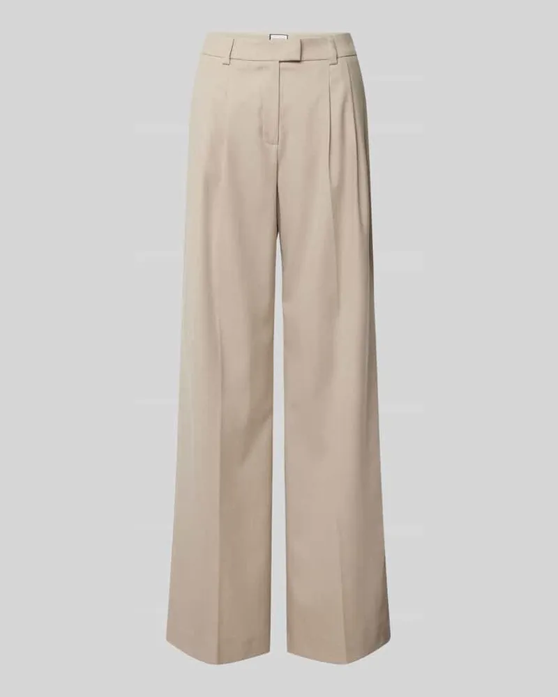 SEDUCTIVE  Bundfaltenhose mit französischen Eingrifftaschen Modell 'CERCIA Sand
