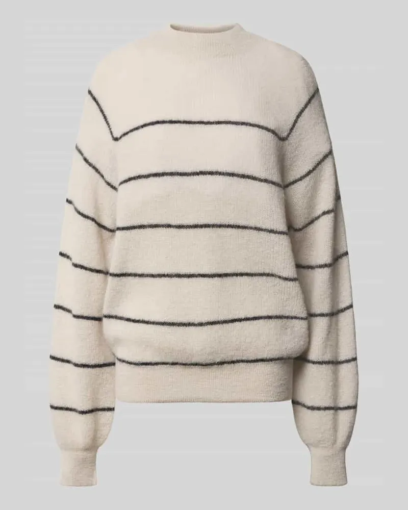 Drykorn Oversized Strickpullover mit Stehkragen Modell 'LARELY Sand