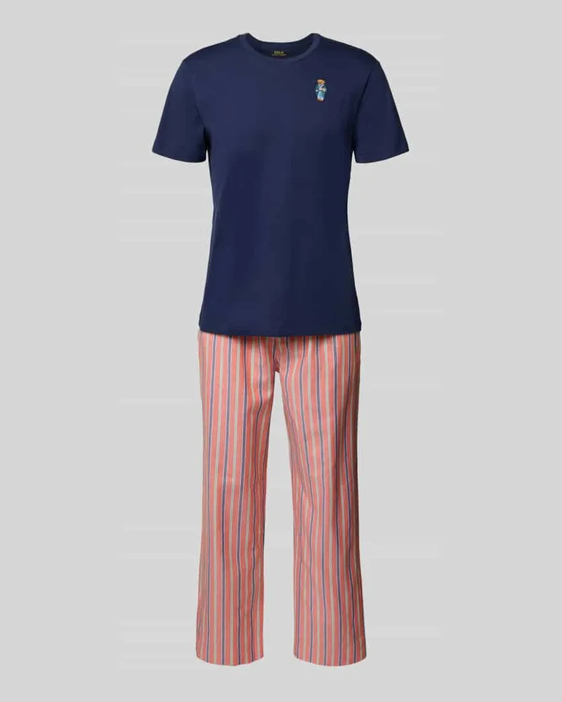 Ralph Lauren Relaxed Fit Pyjama Set mit Logo-Stitching Modell 'Sleep Marine