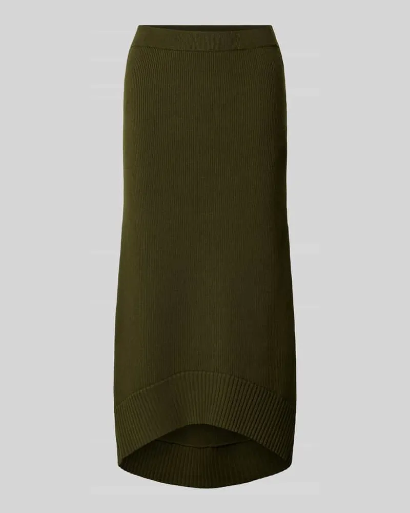 Victoria Beckham Midirock aus Woll-Mix Dunkelgruen