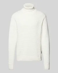 Casual Friday Rollkragenpullover mit Label-Detail Modell 'Karl Offwhite