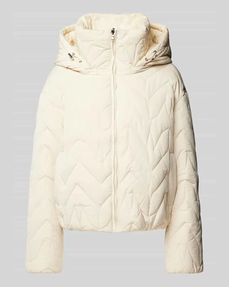 Patrizia Pepe Steppjacke mit Kapuze und Stehkragen Modell 'PIUMINO Offwhite