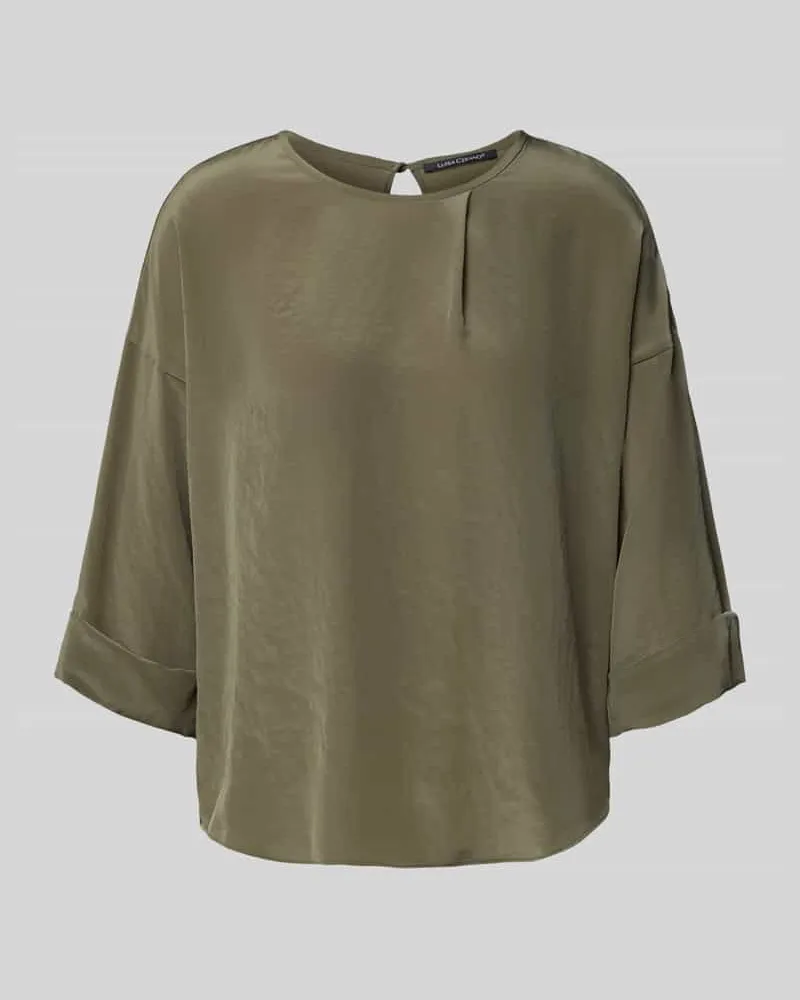 Luisa Cerano Blusenshirt mit 3/4-Ärmel Khaki
