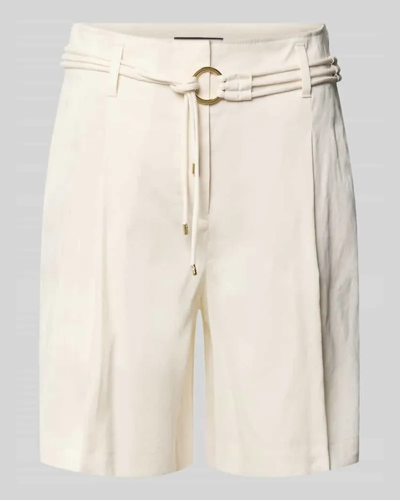 Marc Cain Wide Fit Shorts aus Leinen-Mix mit Viskose-Anteil Sand