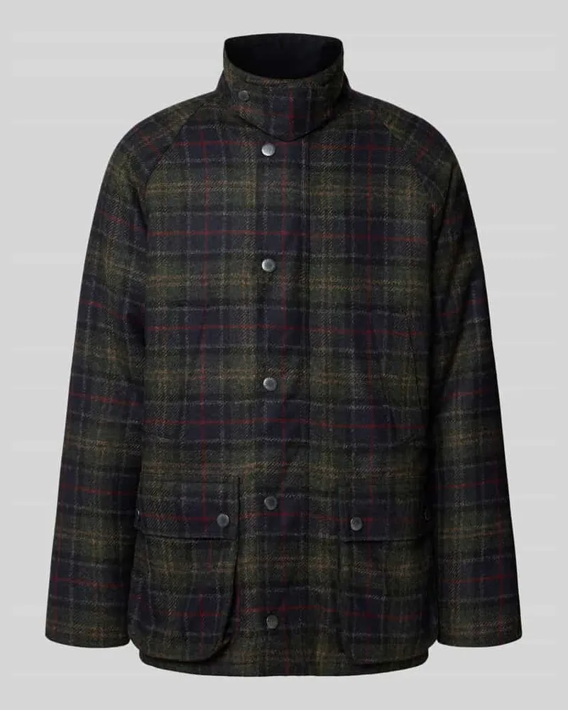 Barbour Bomberjacke mit Stehkragen Marine