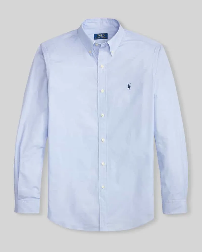 Ralph Lauren Slim Fit Freizeithemd aus reiner Baumwolle Bleu