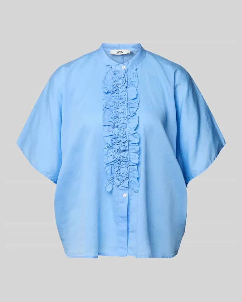 0039 Italy Relaxed Fit Bluse mit Rüschen Modell 'DAISY Bleu