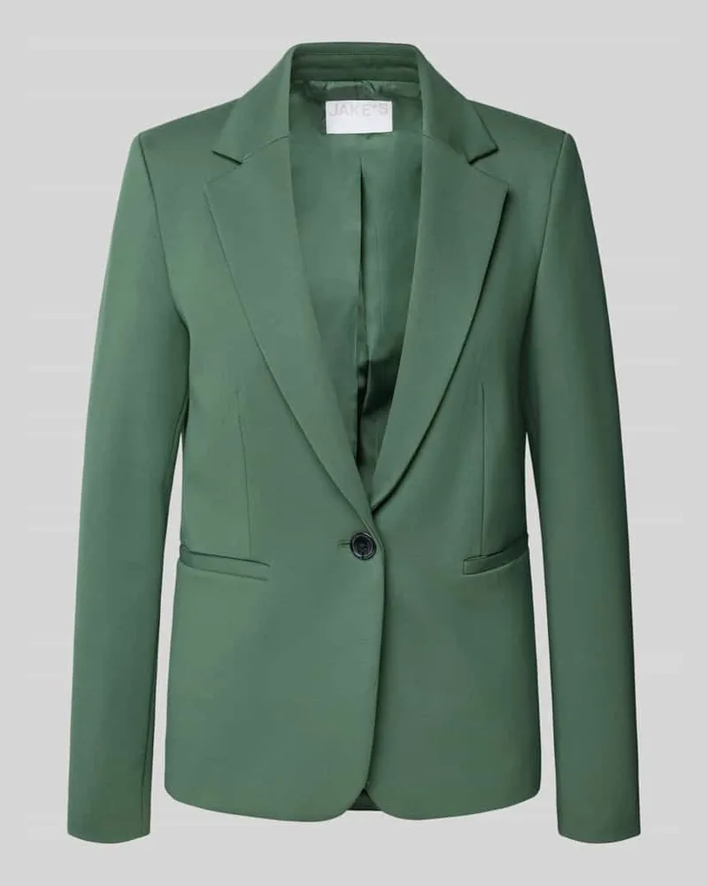 JAKE*S Regular Fit Blazer mit Reverskragen und Paspeltaschen Dunkelgruen