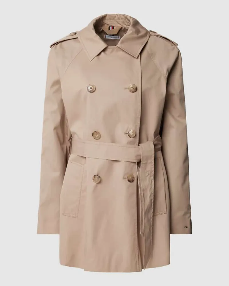 Tommy Hilfiger Trenchcoat mit doppelreihiger Knopfleiste Beige