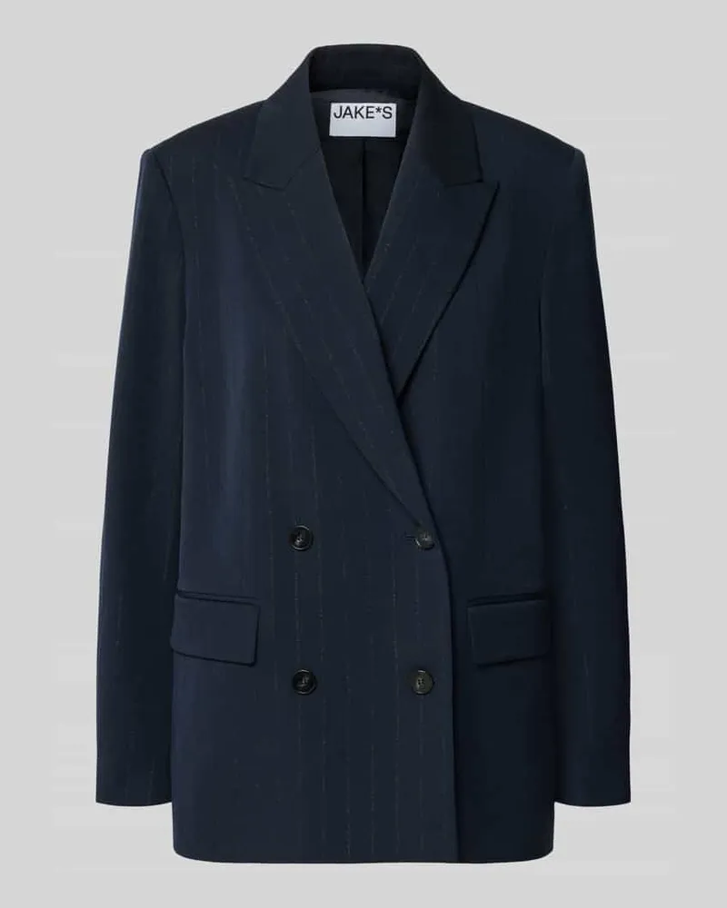 JAKE*S Regular Fit Longline Blazer mit Schulterpolstern Black