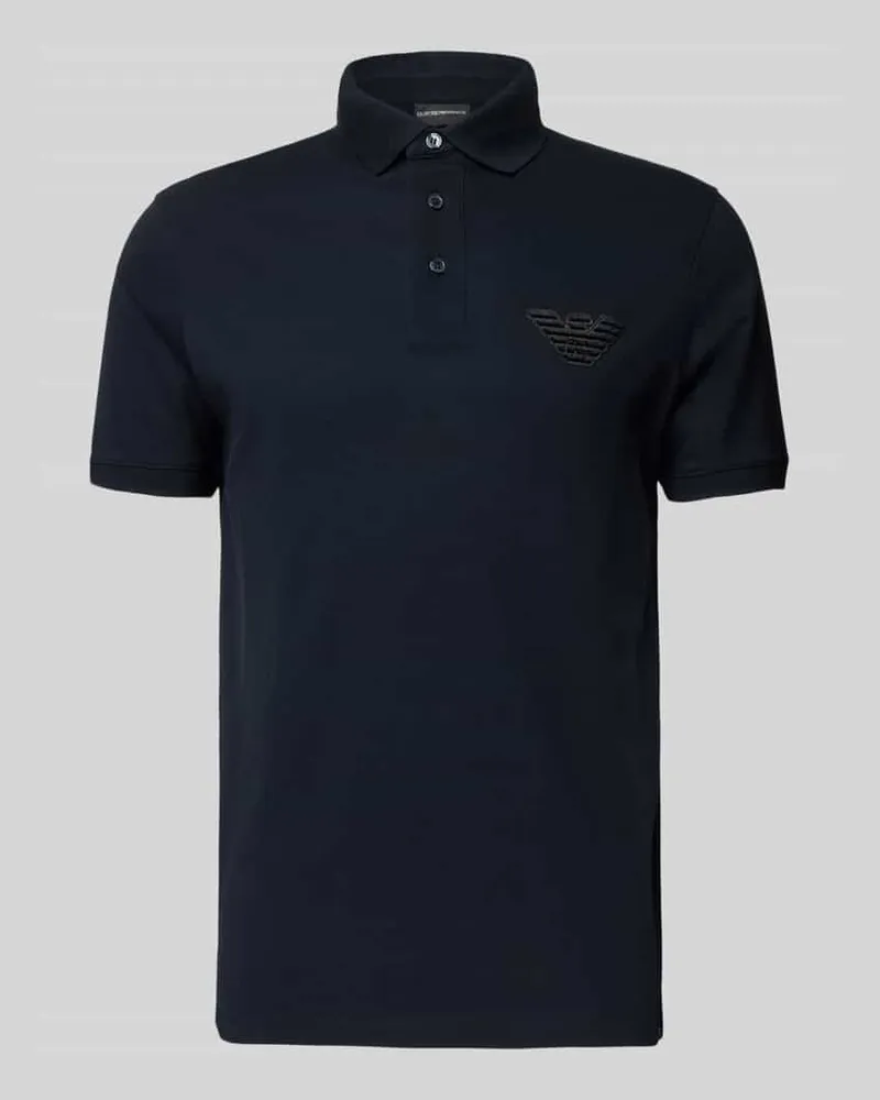 Emporio Armani Poloshirt mit Label-Detail Marine