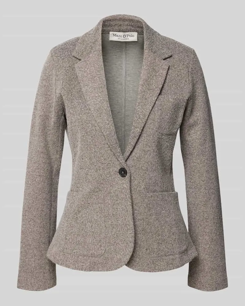 Marc O'Polo Regular Fit Kurzblazer aus Baumwoll-Mix Sand