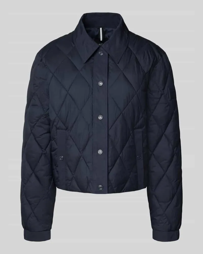 Marc Cain Steppjacke mit Knopfleiste und Eingrifftaschen Marine
