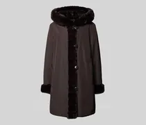 Wendejacke aus Webpelz mit Kapuze und Eingrifftaschen