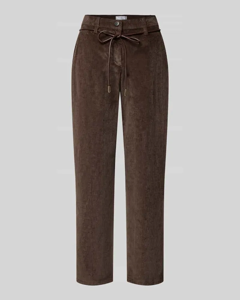 Brax Comfort Fit Weite Hose aus Baumwoll-Modal-Mix Modell 'Carrie Dunkelbraun