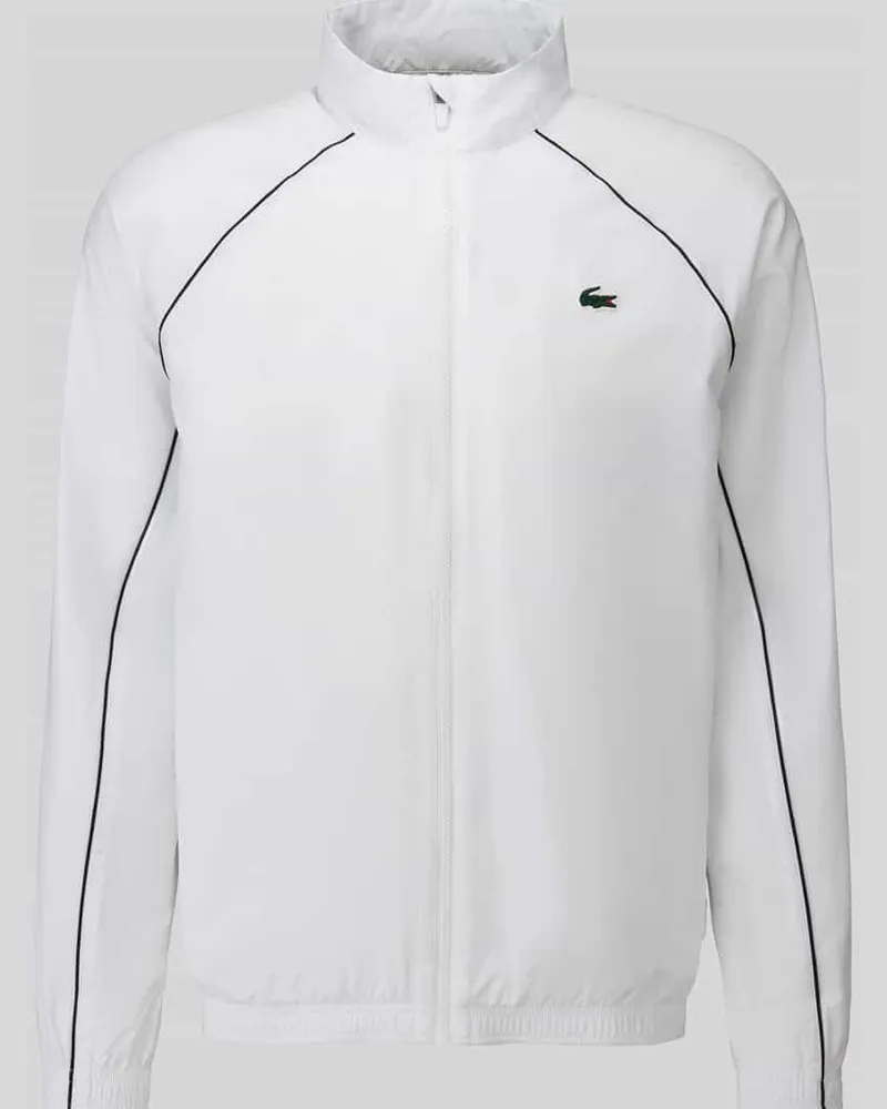 Lacoste Regular Fit Trainingsjacke mit Logo-Patch Weiss
