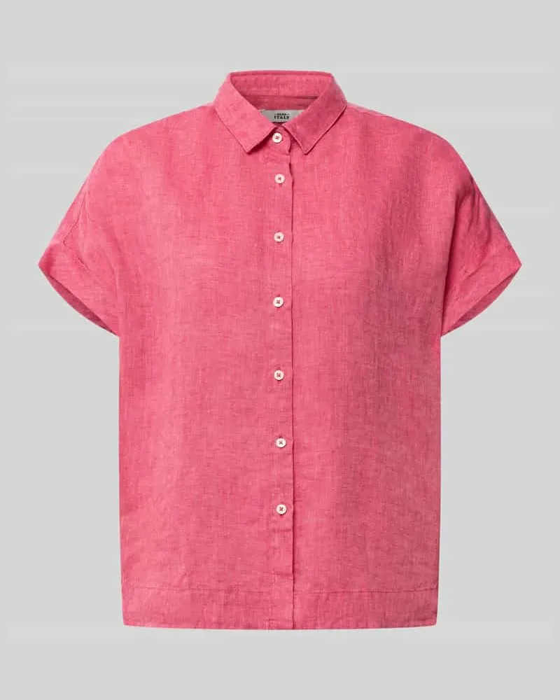 0039 Italy Leinenbluse mit Knopfleiste Modell 'DOLLY Rot