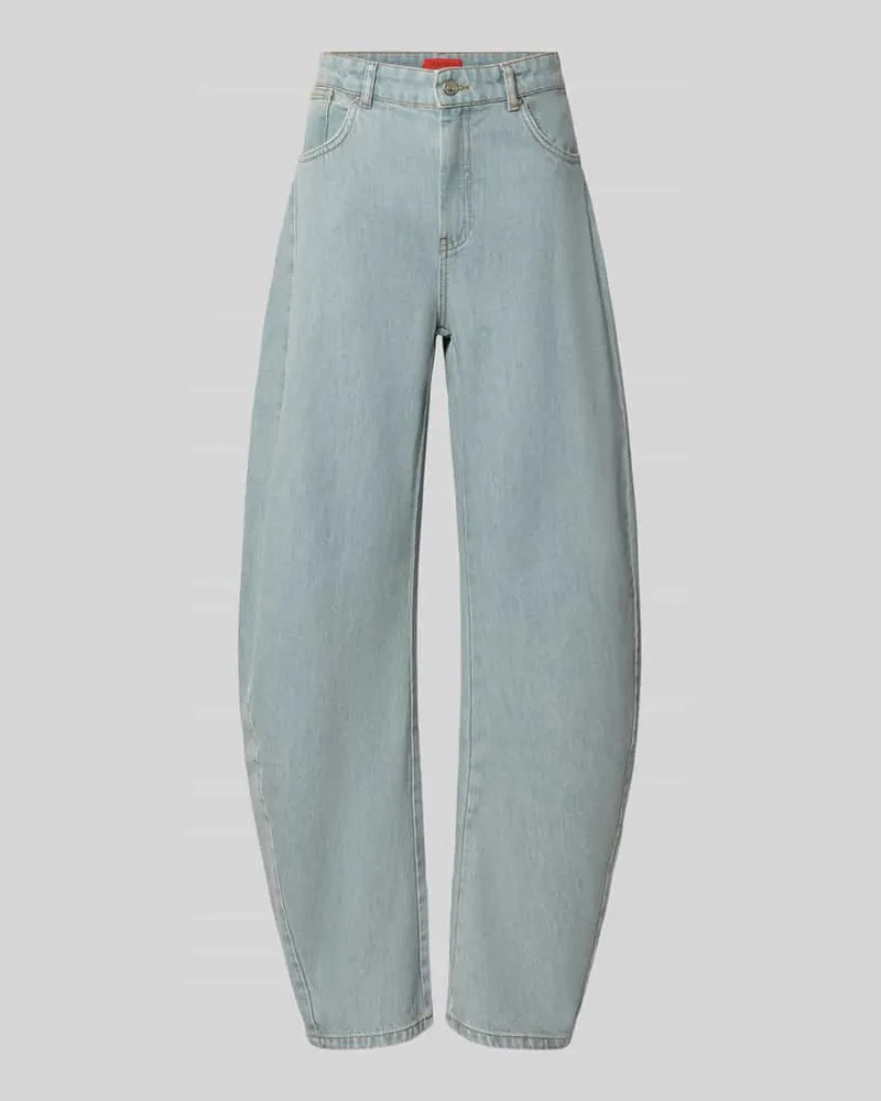 MAX&Co. Barrel Fit Jeans mit Denim-Tasche Modell 'MCOCANTORE Hellblau