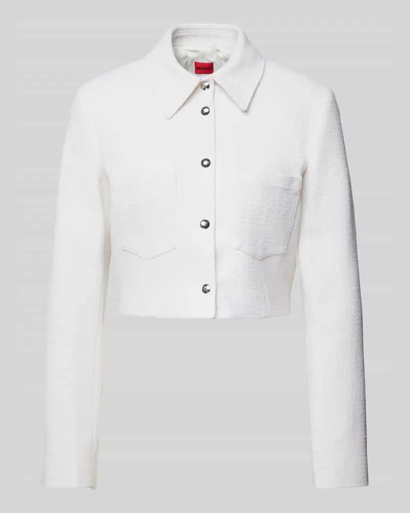 HUGO BOSS Blazer mit aufgesetzten Brusttaschen Modell 'Anouka Offwhite