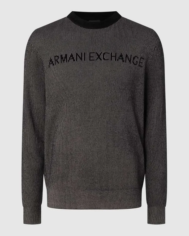 Armani Exchange Pullover mit Streifenmuster Anthrazit