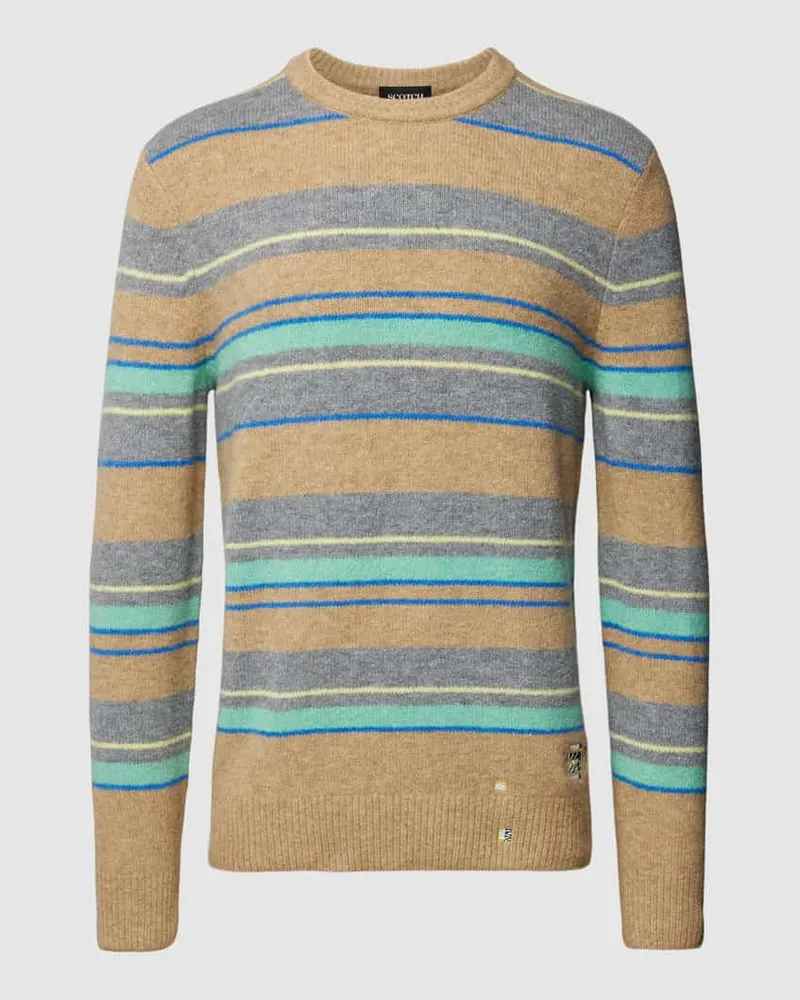Scotch&Soda Strickpullover mit Streifenmuster Camel