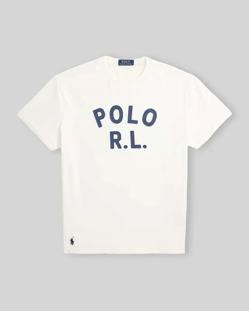 Ralph Lauren Loose Fit T-Shirt aus reiner Baumwolle Weiss