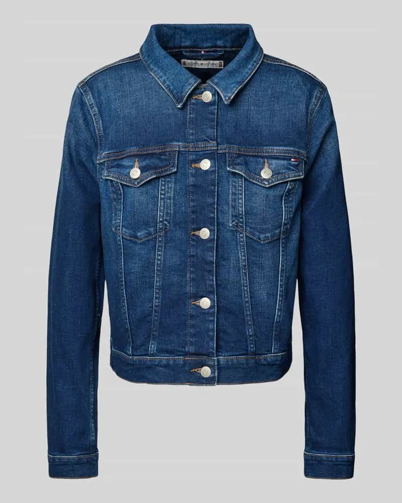 Tommy Hilfiger Slim Fit Jeansjacke aus Baumwoll-Mix Blau
