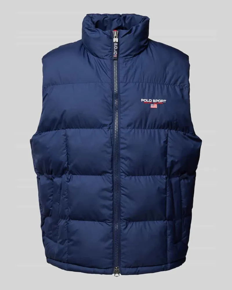 Ralph Lauren Steppweste mit Label-Stitching Dunkelblau