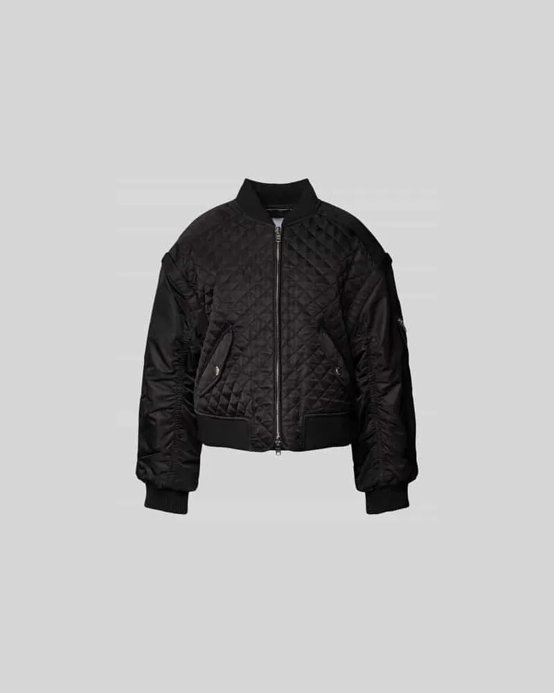 STAND Steppjacke mit Zweiwege-Reißverschluss Black