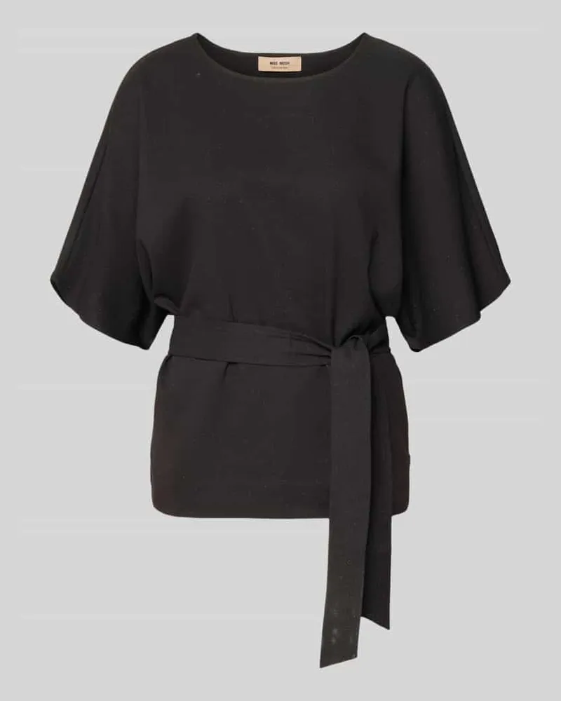 Mos Mosh Blusenshirt mit Bindegürtel Modell 'Pie Bellevue Black