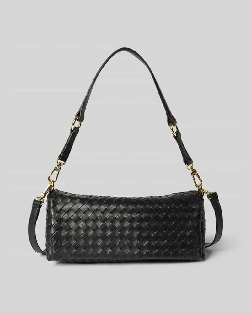 Abro Lederhandtasche in Flecht-Optik Modell 'MILA Black
