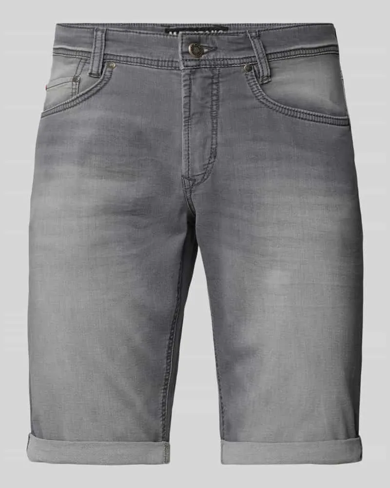 MAC Jeans Slim Fit Jeansbermudas im 5-Pocket-Design Modell 'Jogn Hellgrau