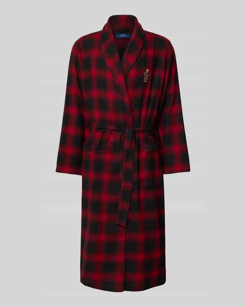 Ralph Lauren Bademantel mit Taillengürtel Rot