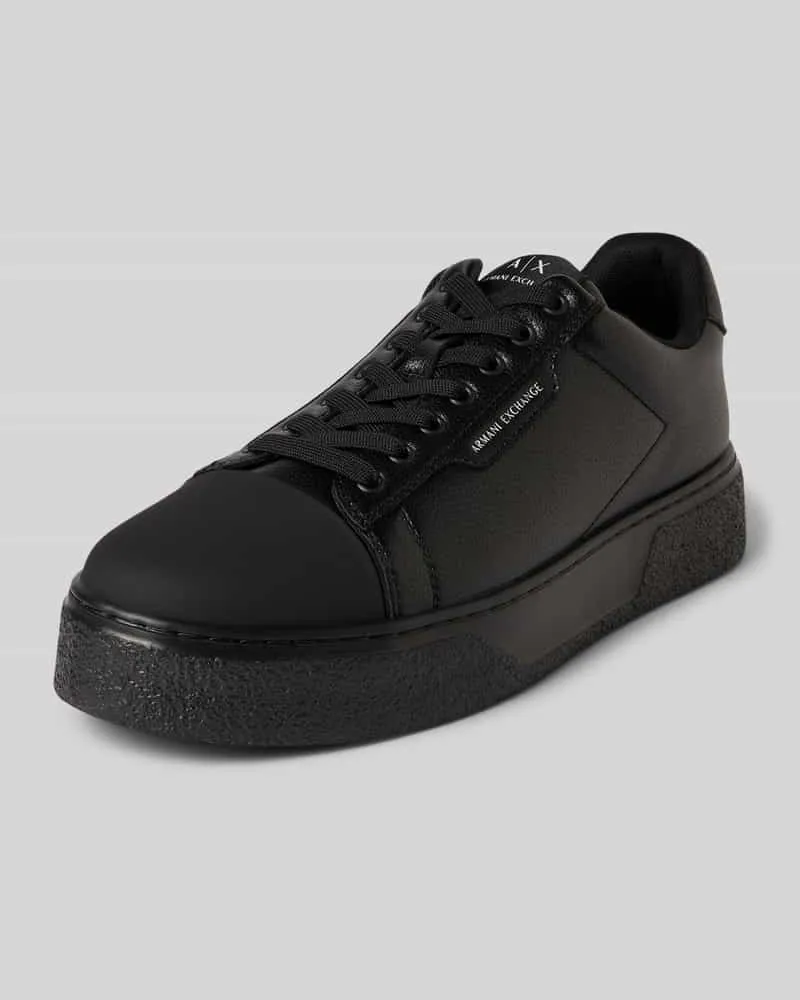 Armani Exchange Sneaker mit Label-Detail Modell 'LION Black