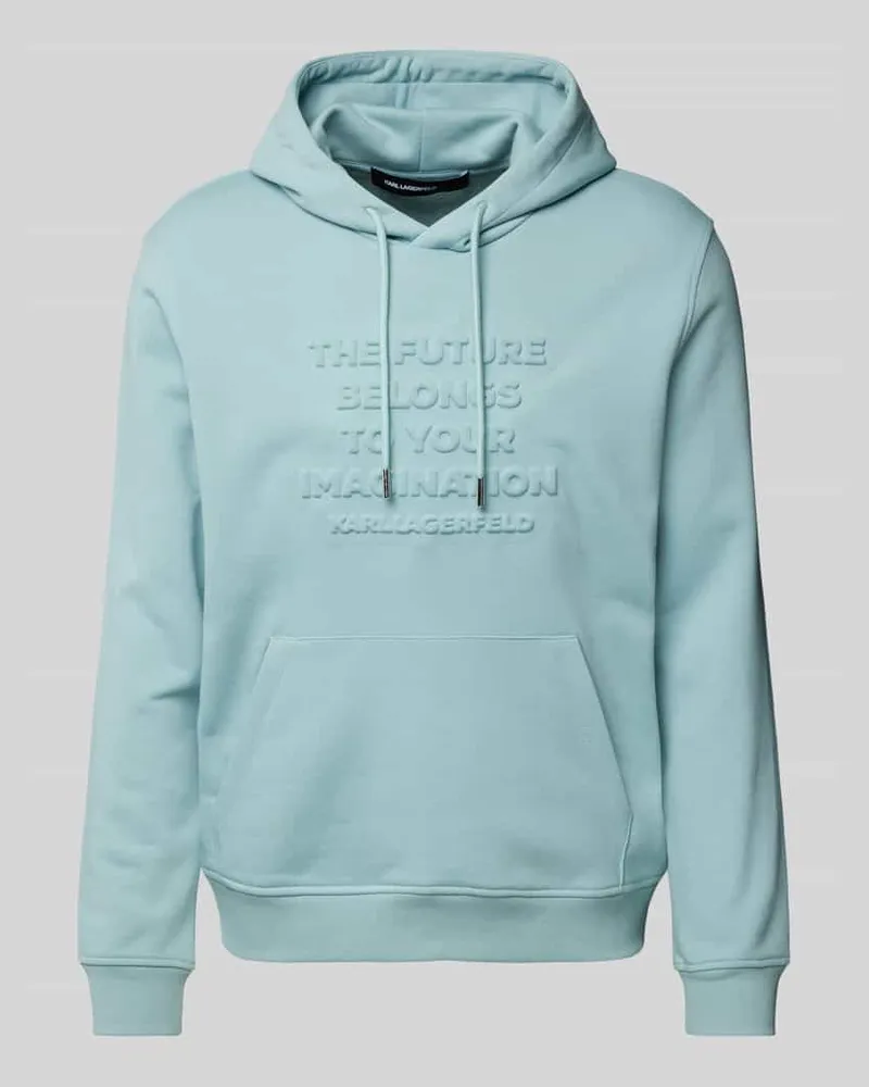 Karl Lagerfeld Hoodie mit Label-Stitching Hellblau