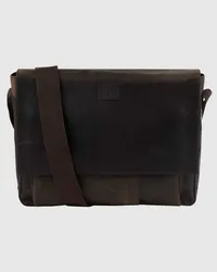 Strellson Messenger Bag aus Leder Modell 'Jeremy Dunkelbraun