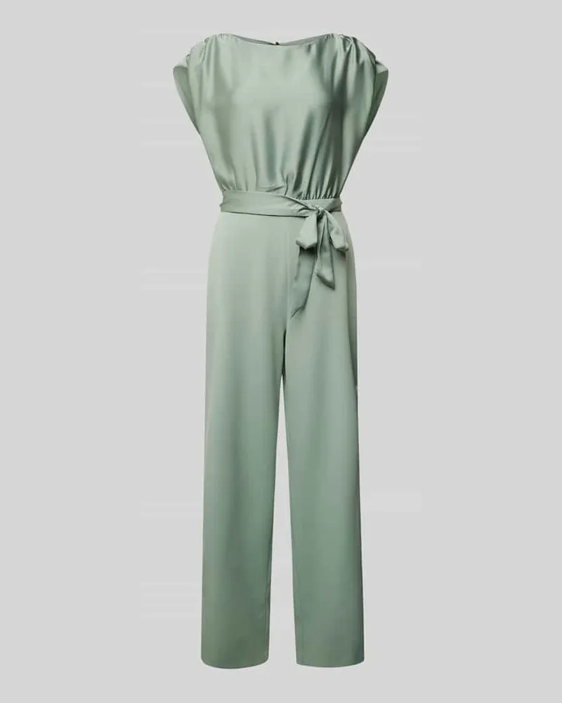 Swing Jumpsuit mit Rundhalsausschnitt Hellgruen