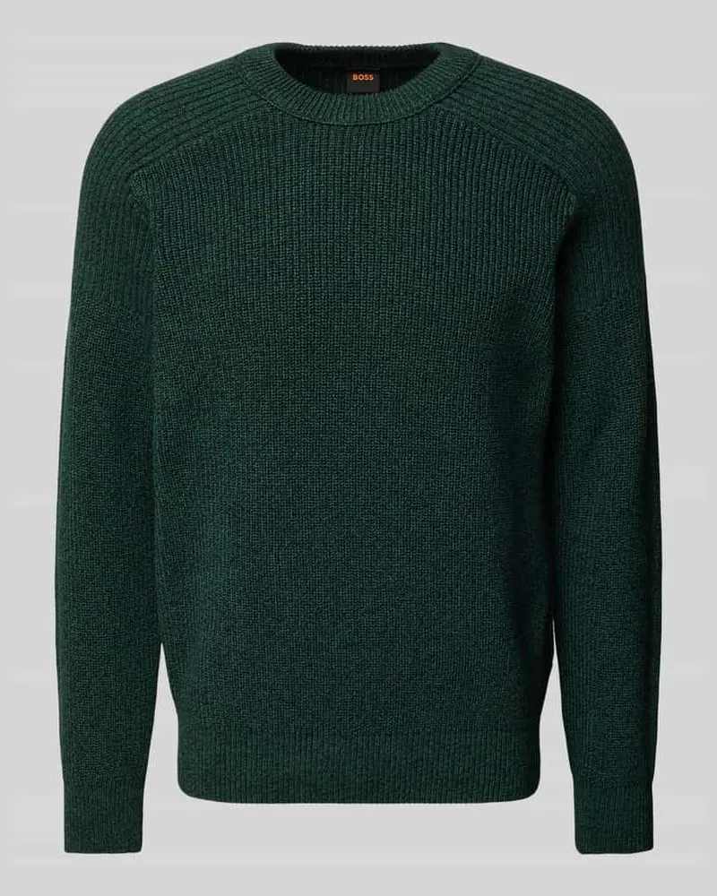 HUGO BOSS Strickpullover mit Rundhalsausschnitt Modell 'Alamaka Bottle
