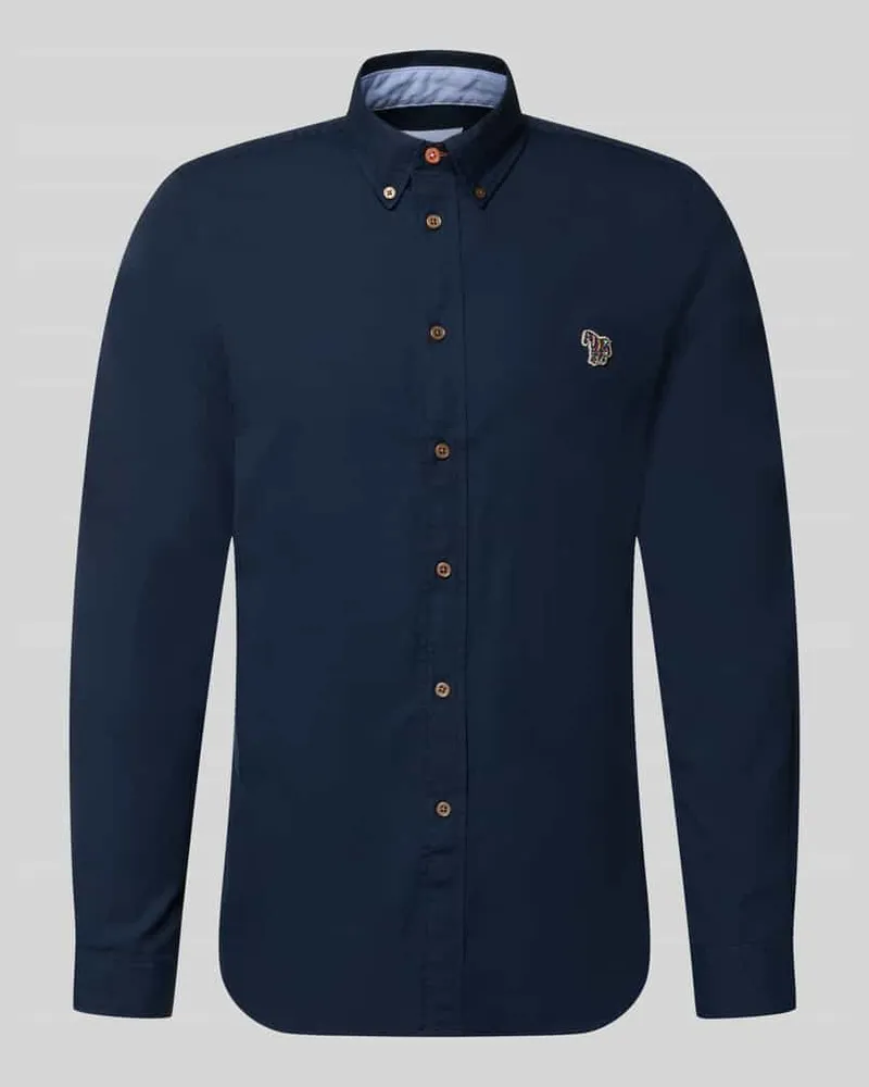 Paul Smith Tailored Fit Freizeithemd mit Button-Down-Kragen Marine