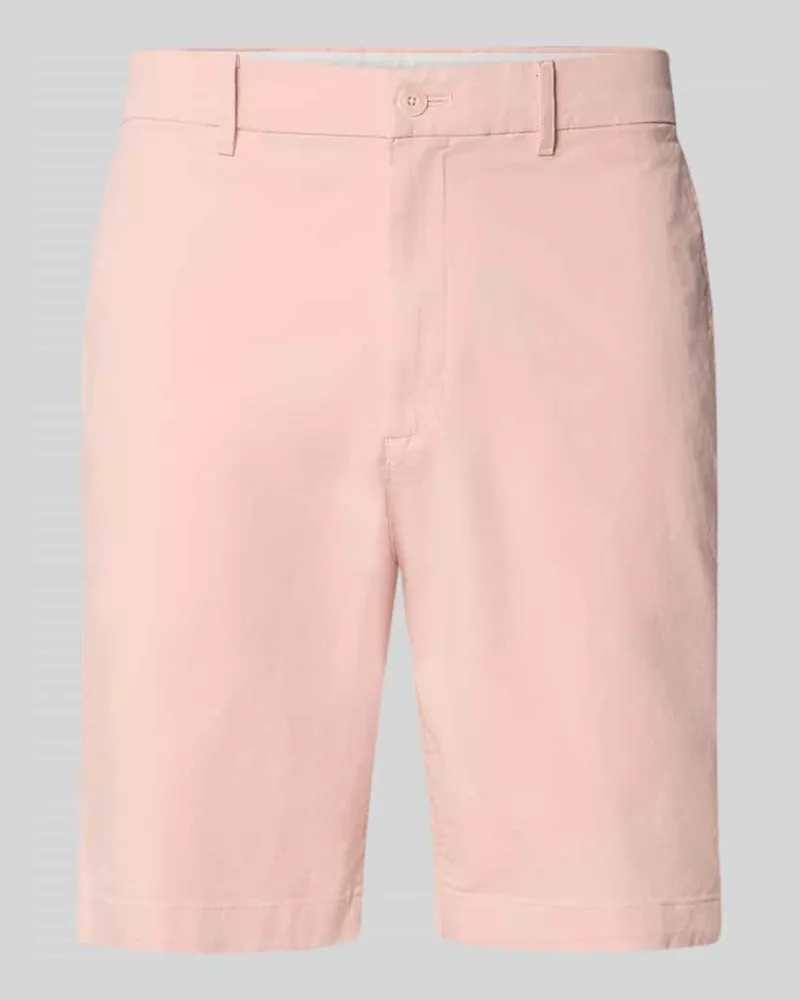 Tommy Hilfiger Regular Fit Bermudas aus Baumwoll-Mix Rosa
