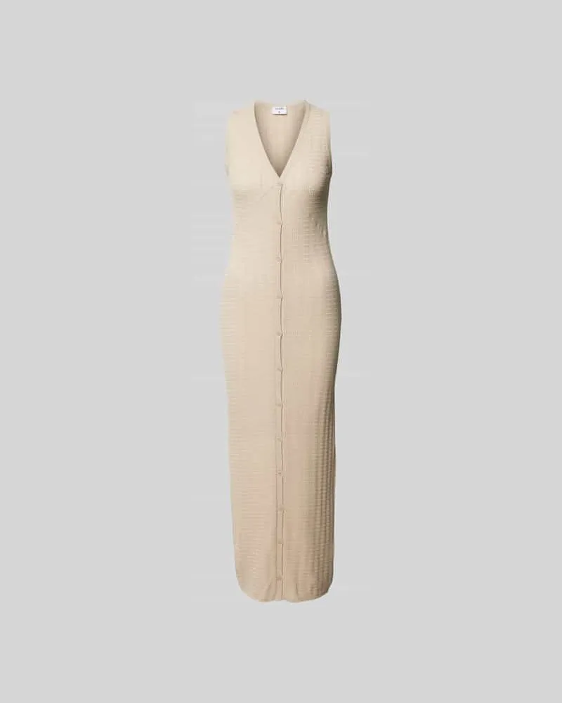Filippa K Maxikleid in Strick-Optik Beige