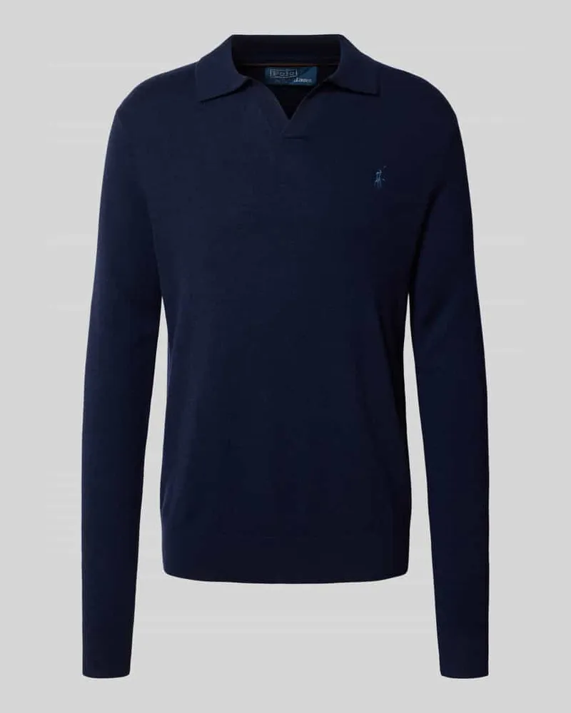Ralph Lauren Wollpullover mit Kentkragen Marine